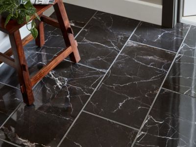 Indulge in Timeless Sophistication with Black Floor Tiles
