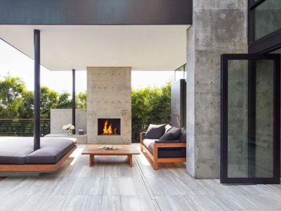 Charming Outdoor Fireplaces